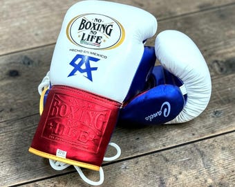 No Boxing No Life Leather Training Gloves, Pro Sparring Gear, winning boxing gloves, Hand made Boxing gears Gift
