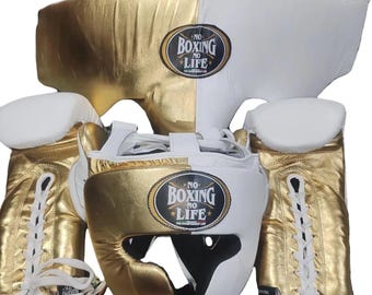 No Boxing No Life Leather Training Gloves, Head Protection, Groin Guard, punching bag, mma gloves, winning boxing gloves