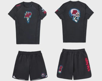 Albino and Preto X OAKLEY Rash Guard LS & Short (Set) Bjj No Gi Competitor