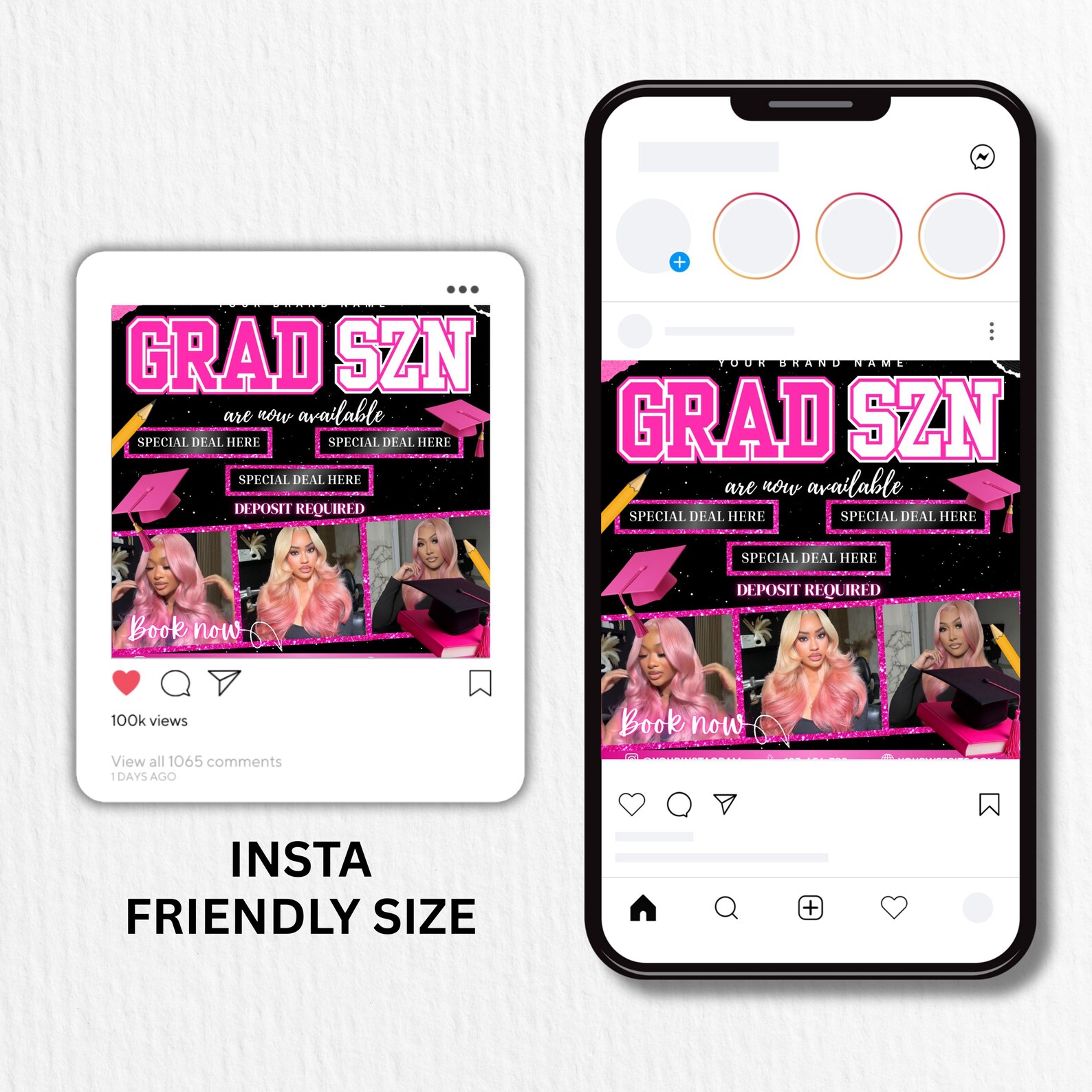 Grad Week Flyer Grad Szn Booking Flyer, Graduation Special Flyer, Graduation Deals ...