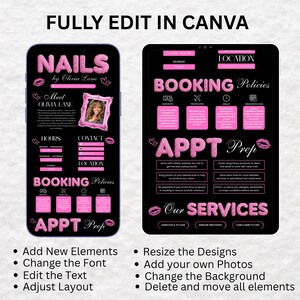 Nail Tech Acuity Terminplaner Template, Acuity Nail Buchungsseite, DIY Nail Tech Website Template, Nail Buchungsseite, Large Banner Acuity Bild 7