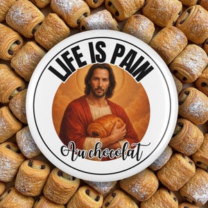 Funny Magnet, Keanu Reeves,  Pain au Chocolat, French Pun.