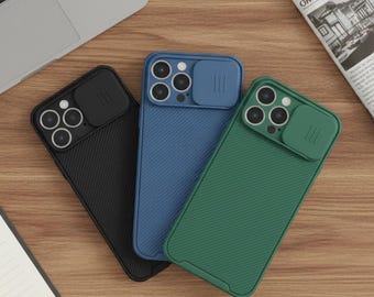 Funda magnética deslizante para lente de cámara para iPhone 11-16 Pro Max MagSafe