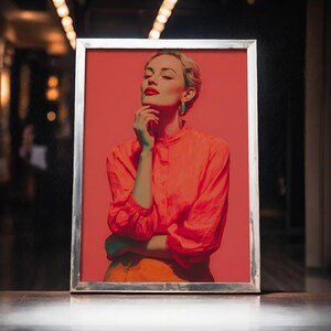 Quiet Confidence  | Modern Portrait Print  | Pink Wall Art | House of Color Collection | Contemporary Female Portrait