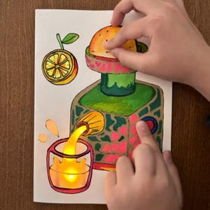 DIY Electronic Orange Juice Mixer Paper Circuit Template (Printable PDF)