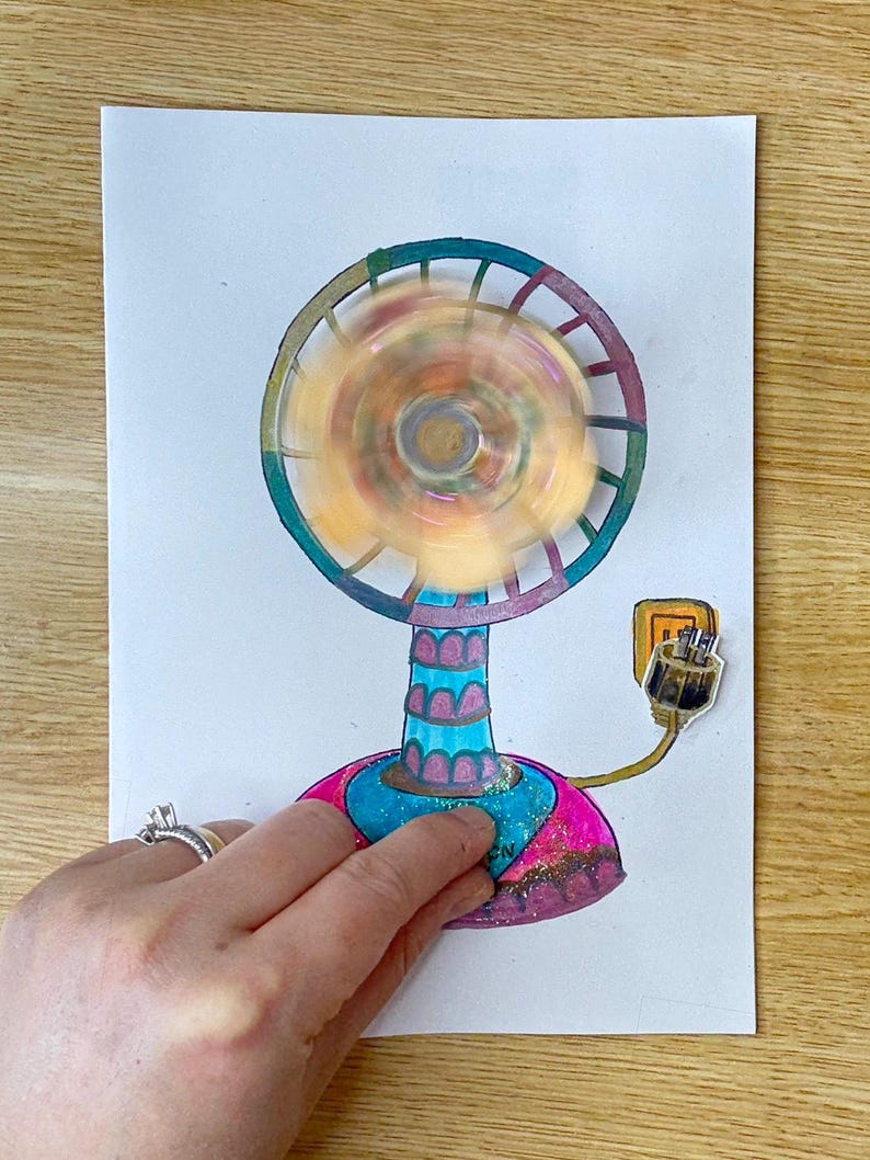 Science Fair Project Fan Simple Electric Motor Fan Template | STEM Paper Circuit Project for ...