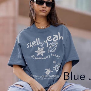 Muscheln Comfort Farbe T-Shirt, Muschel ja Sommer Strand T-Shirt, Küsten Shirt