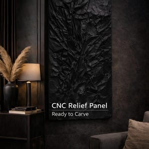 Abstract CNC Relief Texture STL | Modern Wall Panel Heightmap (Digital Download)