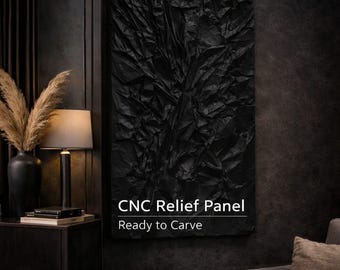 Abstract CNC Relief Texture STL | Modern Wall Panel Heightmap (Digital Download)