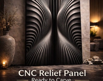 Parametric Architectural Relief STL | Modern Wall Panel CNC File | Abstract Architectural Texture | 3D Relief Depth Map |