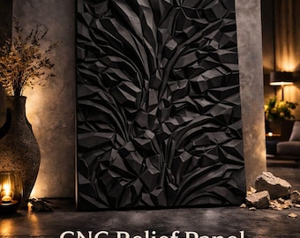 Luxury Geometric Wall Panel STL – CNC Relief Panel – 3D Wall Texture – High Detail Depth Map – Architectural CNC Design – Ready to Carve