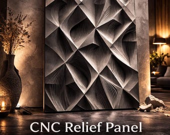 Vertex Flow STL | Architectural CNC Relief Panel | Parametric Wall Texture | 3D Depth Model | Ready to Carve