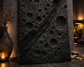 Lunar Terrain – Premium 3D CNC Wall Panel STL | High Detail Relief Texture