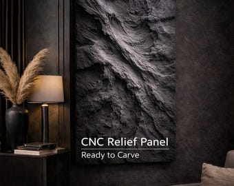 Abstract Rock Texture STL for CNC Relief Wall Art (Digital Download)