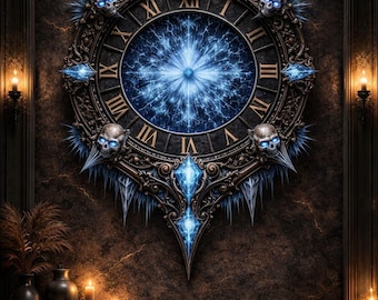 NecroCore Clock STL – CNC Router File – 3D Relief Clock Design – STL file