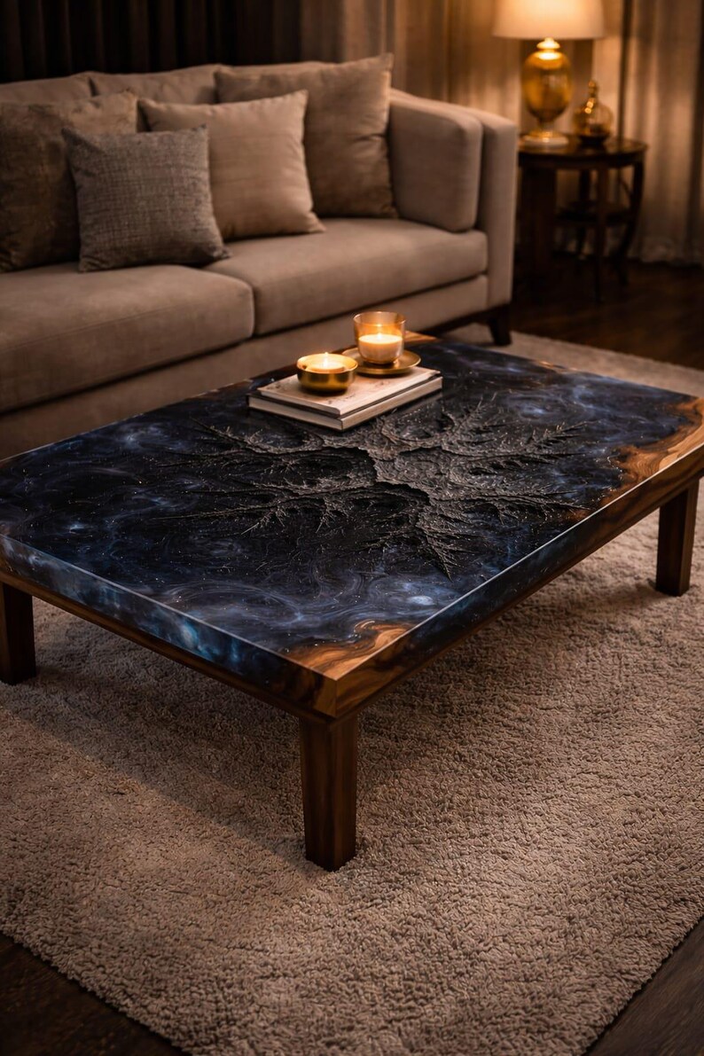 Fractal Table Fractal Void Table STL – CNC 3D Relief Model for Epoxy River Tables ...
