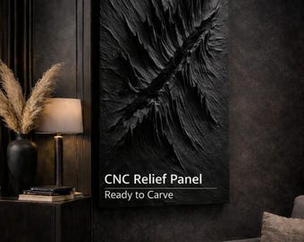 Abstract Crack CNC Relief Panel STL | 3D Wall Art Carving File | Ready to Carve | Heightmap & STL Download
