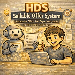 Pacote de Ofertas Vendáveis do ChatGPT | Criador de Ofertas + Texto para Página de Vendas + Ganchos + E-mails + Exemplos de Saída