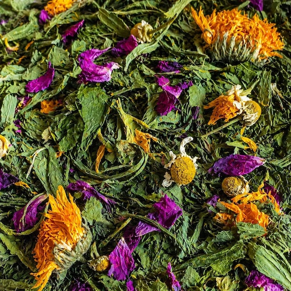 Green Ivan Tea with Calendula and Rose Petals, Carpathian Herbal Blend