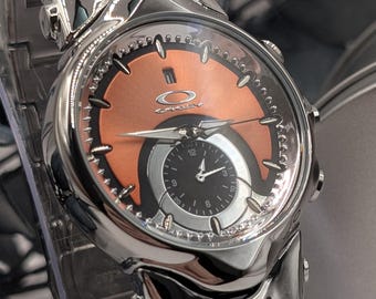 Vintage Oakley inspired Watch Orange Dial Futuristic Design Model