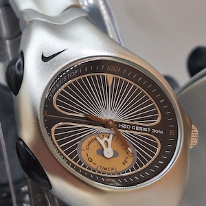 Nike Triax Style Watch Black Dial Gold Accents Futuristic Sport Design image 1