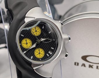 Oakley Chronograph Watch Yellow Sport Futuristic Design