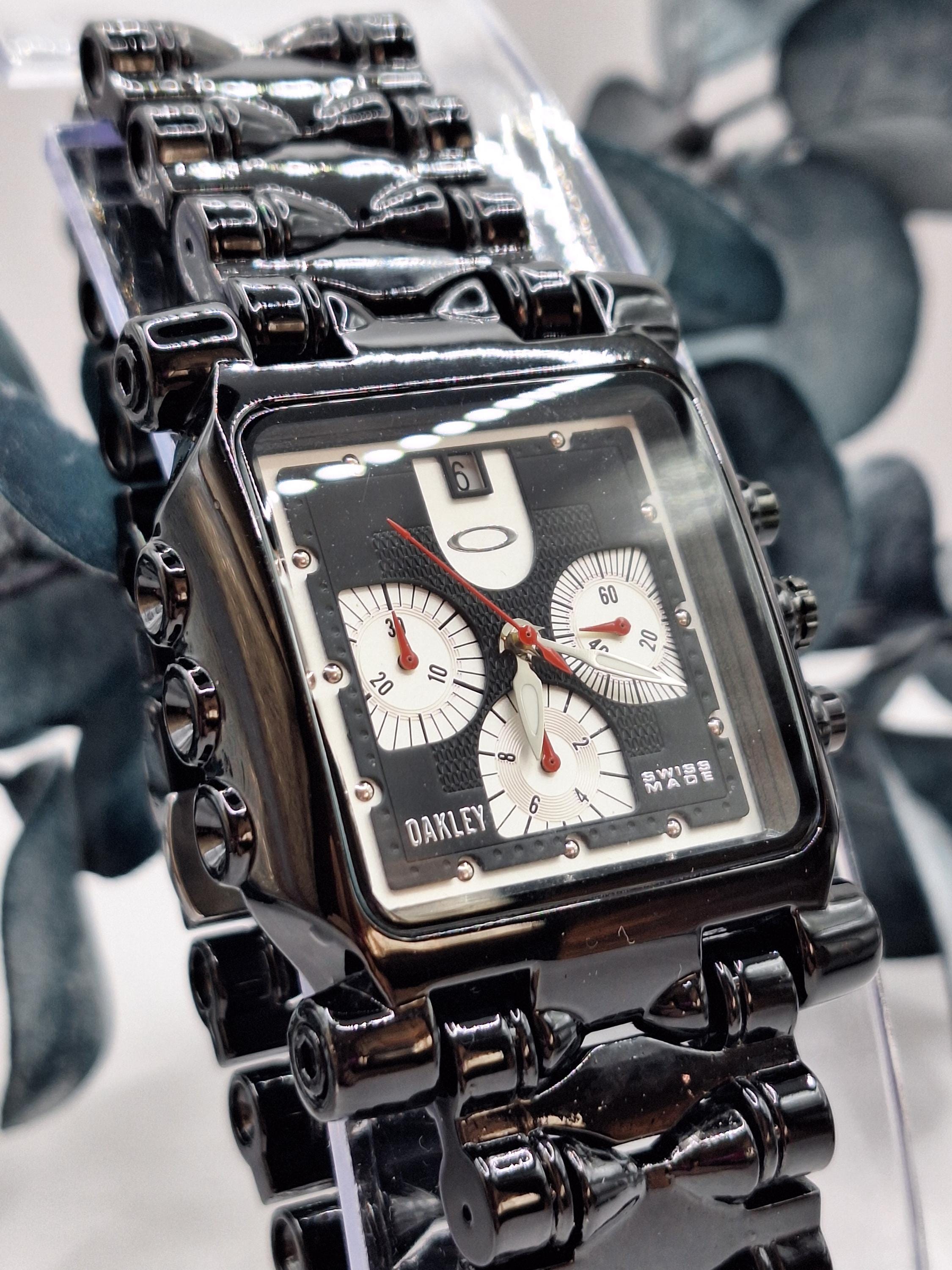 Oakley Minute Machine Titanium Black Silver Subdials Watch Oakley Watch Minute Machine - Etsy main image 2