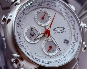Oakley Style Watch | White Dial | Multi Function | Futuristic Design