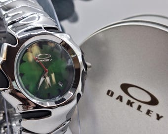Vintage Oakley Watch Green Dial Futuristic 2000s Design Rare Collector Piece