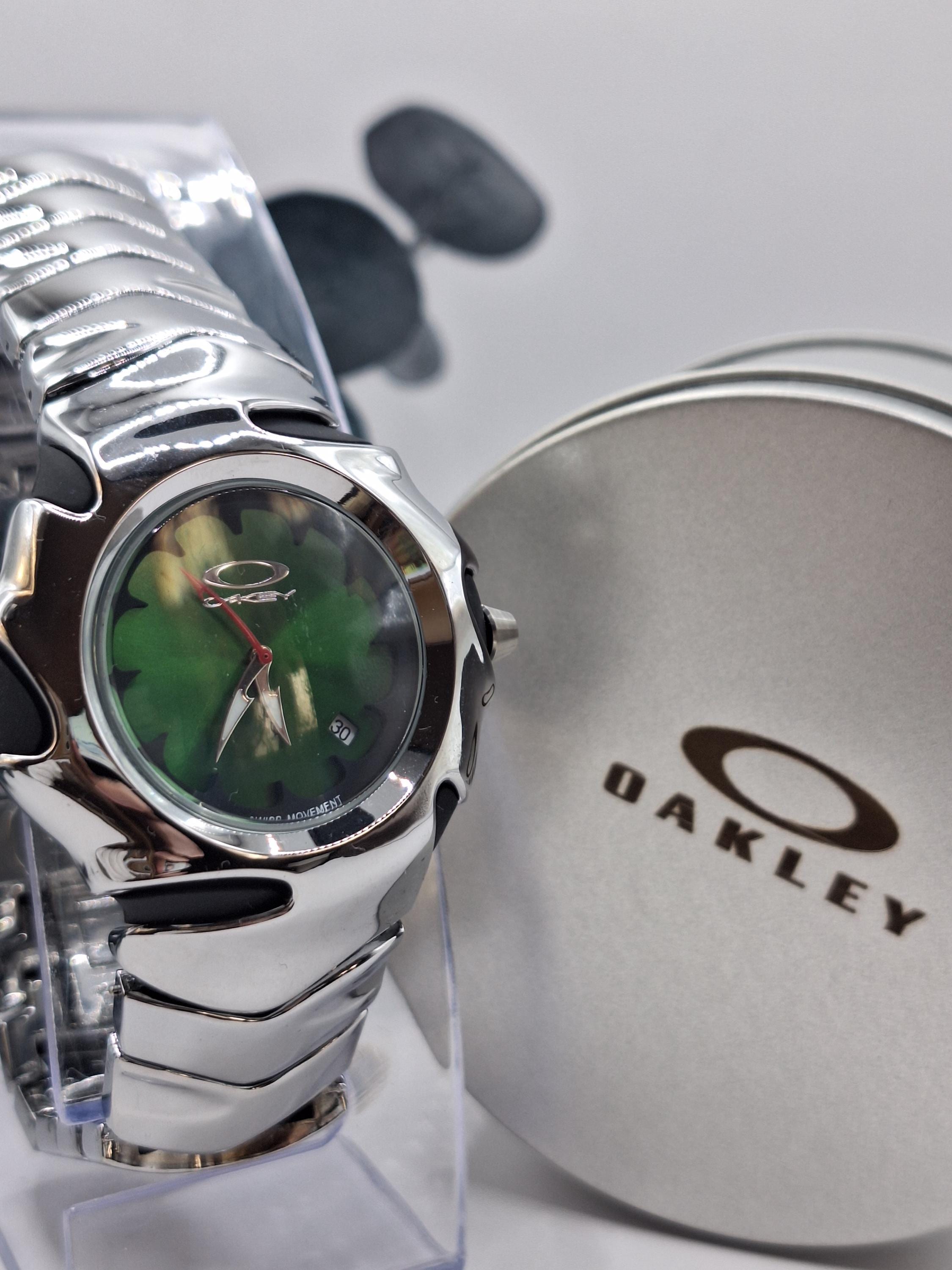 Vintage Oakley Watch Green Dial Futuristic 2000s Design Rare