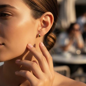 Teardrop Earrings, 18K Gold Plated Studs, Minimalist Water Drop Earrings, Gold Or Silver, Gift For Her, Everyday Jewelry