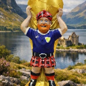 Réplica del trofeo de la Copa Mundial de Escocia 2026
