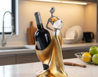 Kreativer Weinflaschenhalter - Moderne Mädchenfigur Weinregal Home Bar Decor