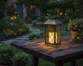 Solarlaterne Außenlicht, flackernde Flamme LED Gartenlaterne, wasserdichte Terrasse Hängelampe