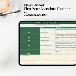 New Lawyer First Year Associate Planner | Bar Exam Prep, CLE, Billable Hours (Digital Download)