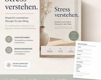 Stress Workbook PDF | Übungen, Reflexionsblätter & Routinen für mehr Struktur im Alltag