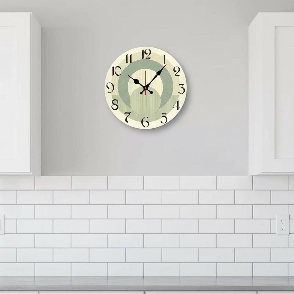 Wall Clock Modern Round, Silent Non Ticking Clock, Living Room Home ...