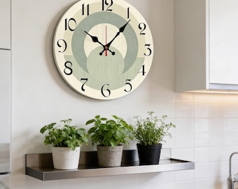 Reloj de pared moderno redondo, silencioso, sin tictac, ideal para la decoración del hogar en la sala de estar.