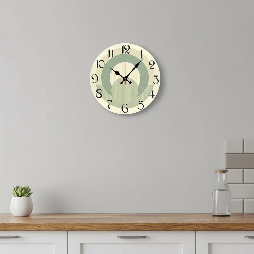 Wall Clock Modern Round, Silent Non Ticking Clock, Living Room Home ...