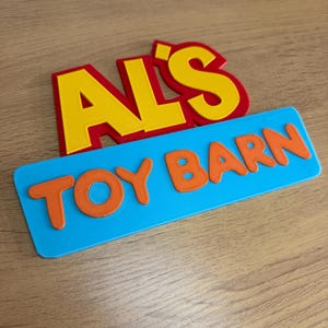 Al’s Toy Barn Wanddekoration, inspiriert von Toy Story