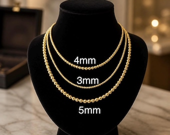 14k Gold Filled Beaded Necklace