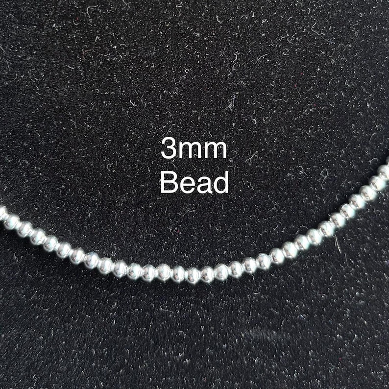 Sterling Silver Beaded Necklace image 7