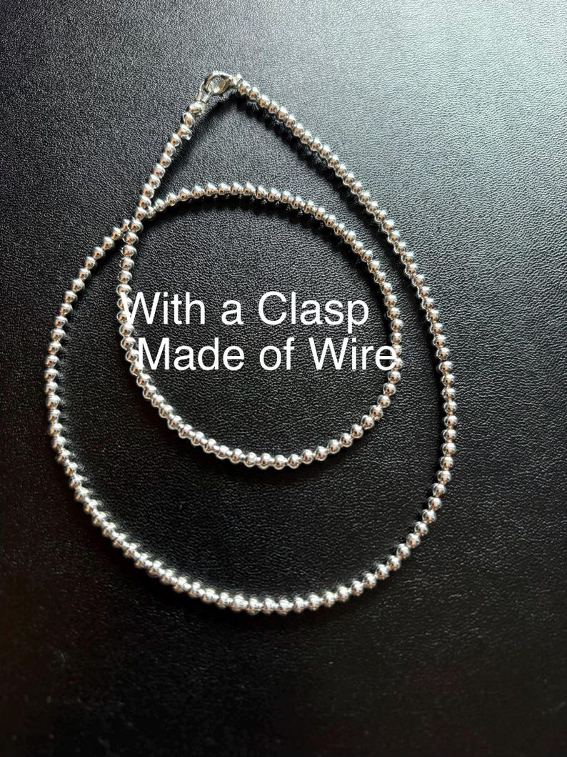 Sterling Silver Beaded Necklace image 8