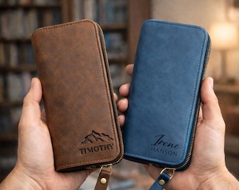 Estuche organizador de bolígrafos de cuero con cremallera, estuche para 3 plumas estilográficas, organizador de bolígrafos, regalos de oficina, estuche de viaje para bolígrafos, regalos de cumpleaños