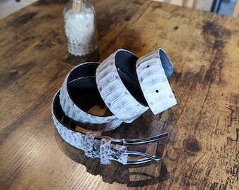 Echte leren riem van python - unieke riemgesp van slangenleer