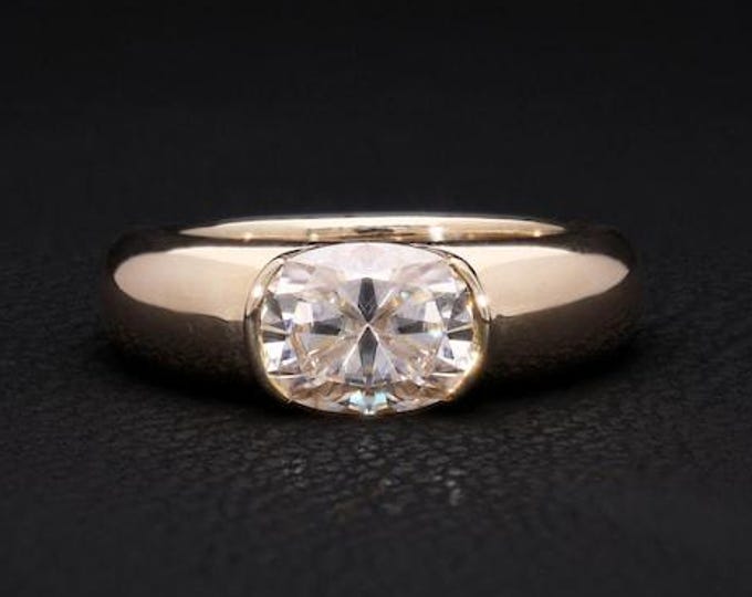 Forever One 3 CT Cushion Cut Solitaire Engagement Ring Rose Gold | Moissanite Cushion Ring | Cushion Solitaire Ring | Cushion Cut Solitaire