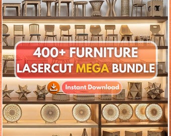 400+ Furniture Wooden Bundle | CNC Woodworking Patterns | Wooden Table Chair Decoration | Digital Download