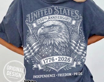 4th of July PNG, Bald Eagle American Flag SVG, United States 250th Anniversary 1776-2026, Vintage Halftone Independence Day Shirt Clipart