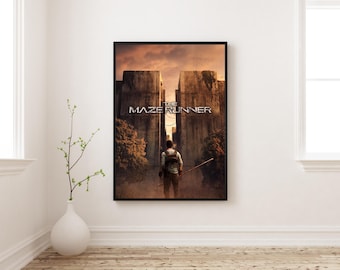 Póster de El Corredor del Laberinto / Arte mural de ciencia ficción distópica / Lámina de película de aventuras / Decoración de películas para adolescentes