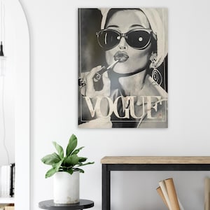 Vogue Poster | Fashion Wall Art Print | Black and White Aesthetic Decor | Luxury Editorial Poster | Minimalist Chic Wall Art image 4